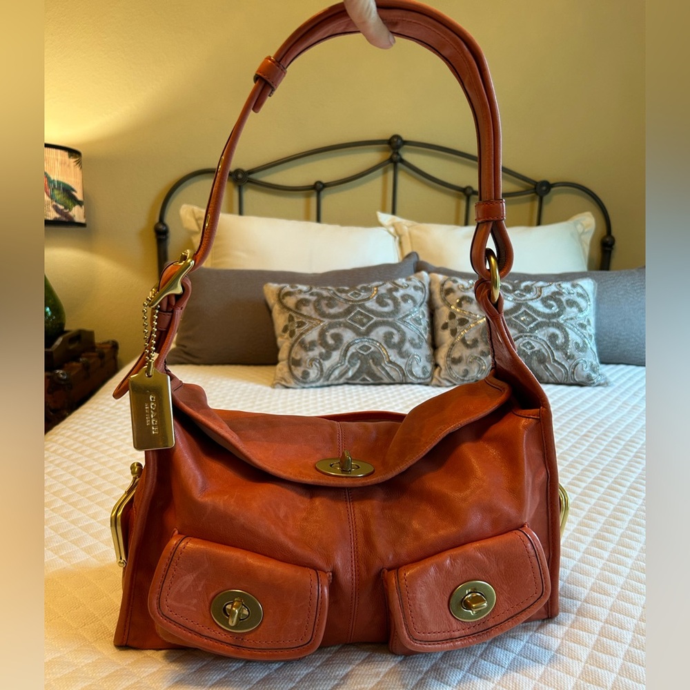 Coach Archive Limited Edition Bleeker Haversack in Smooth Coral Leather